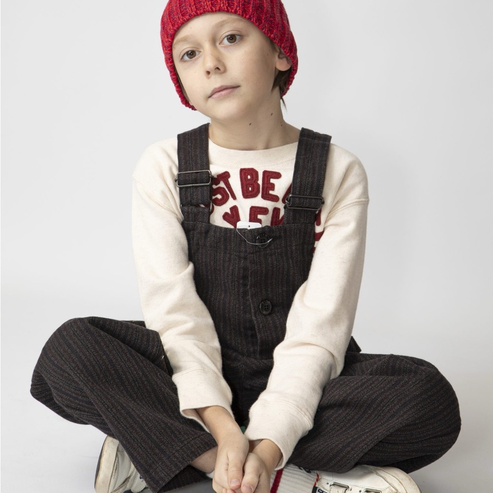 FITH kids MOTTLE STRIPED OVERALL 100 3T Button-Front Overalls